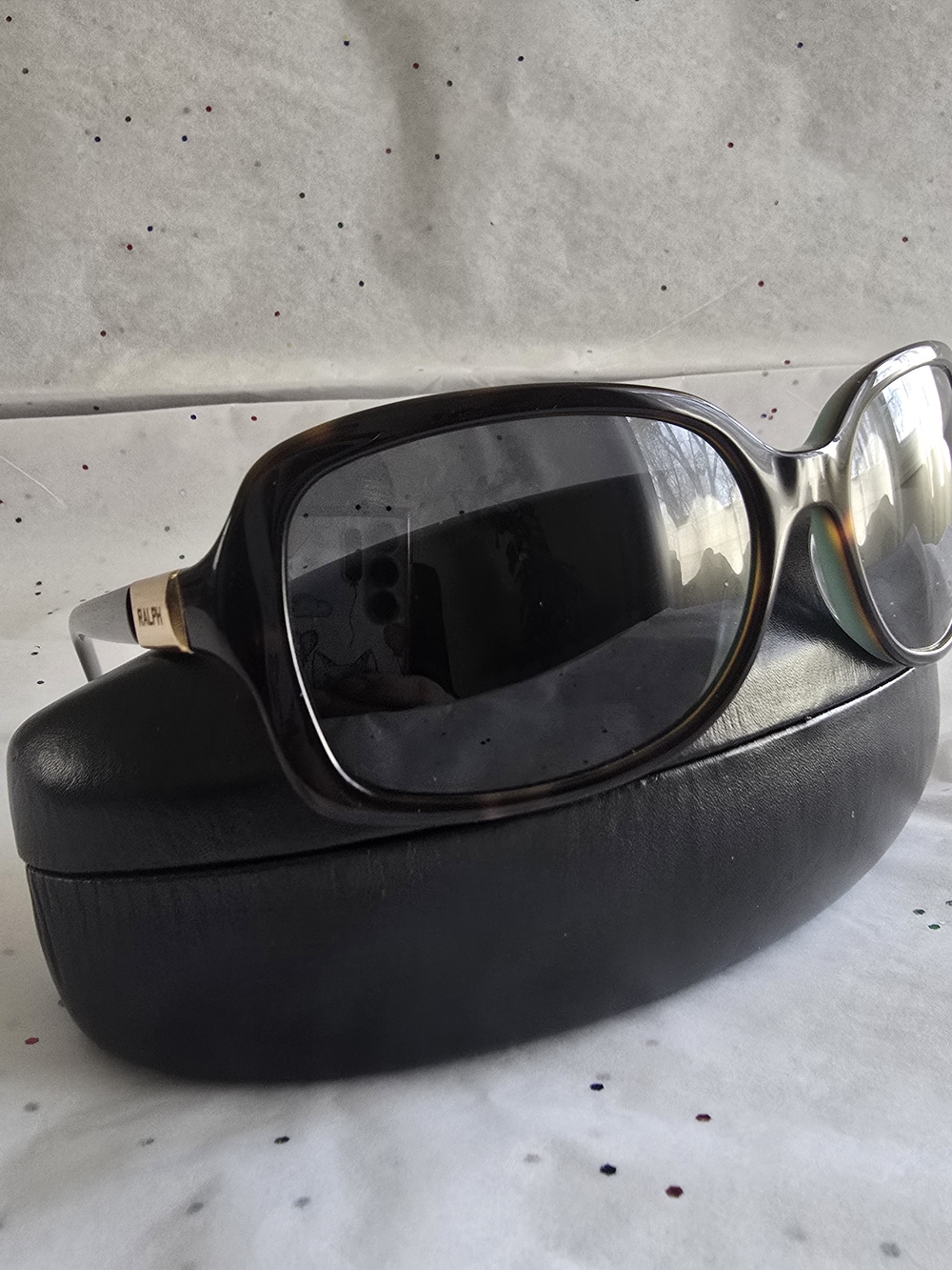 Ralph Lauren Women’s Tortoiseshell Sunglasses with Gold Accent and case RA5130 - Picture 6 of 16